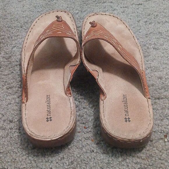Naturalizer Canna brown leather sandals  Sz 9W  EUC - Picture 4 of 8